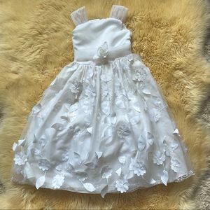 White flower embroidered dresses